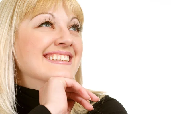 Portrait of a beautiful bliss blonde Caucasian female — Stock Photo, Image
