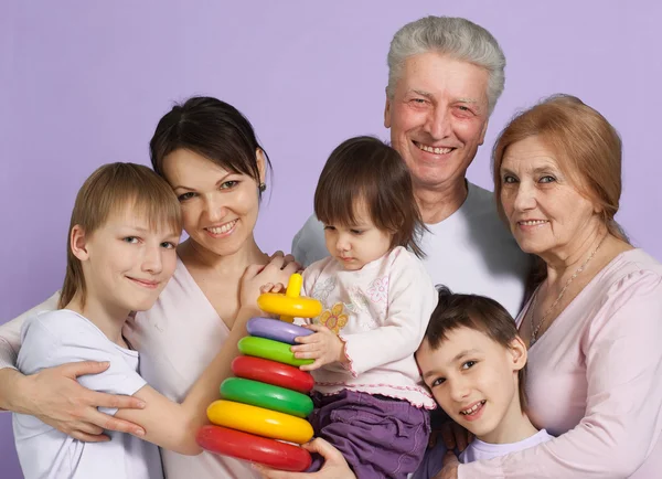 Większość kaukaski rodzina szczęśliwy głupi — Zdjęcie stockowe