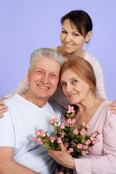Feliz caucásico anciano hembra — Foto de Stock