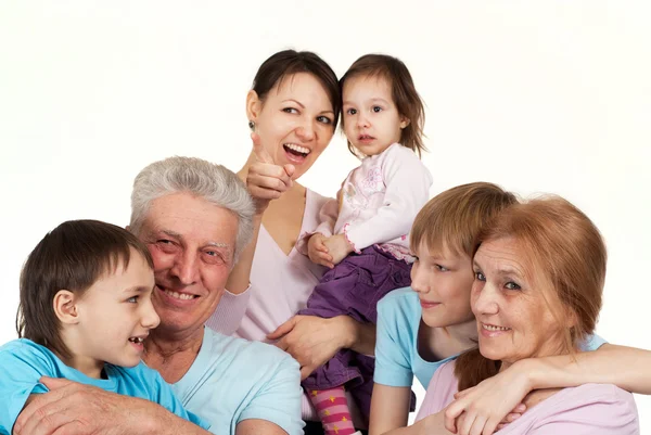 Most luck Caucasian family happy fool — Stock Photo, Image
