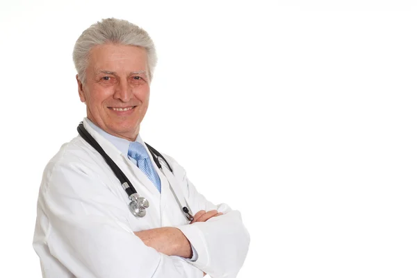 Güzel, güzel, beyaz bir doktor — Stok fotoğraf