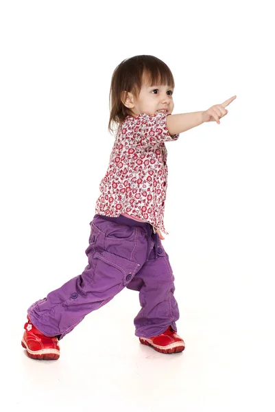 Hübsche kleine kaukasische Mädchen posieren — Stockfoto