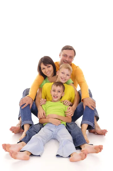 Cute family sitting Royalty Free Stock Images