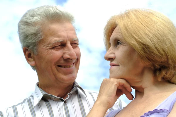 Beautiful Caucasian elderly couple — Stock Photo, Image