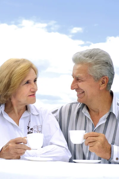 快乐的白种人老年夫妻 — 图库照片