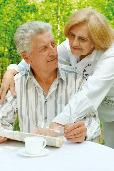 Beautiful happy old couple — Stock Photo, Image