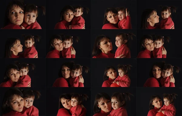 Uma bela mãe caucasiana com sua filha — Fotografia de Stock