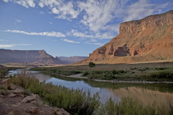 Colorado river canyon i utah tidigt på morgonen — Stockfoto