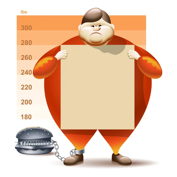 Καταδίκασε στην παχυσαρκία — Διανυσματικό Αρχείο