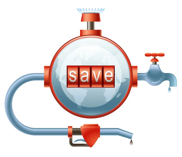 Save Energy Resources — Stock Vector