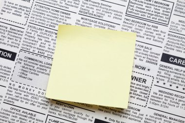 Newspaper and sticky note clipart