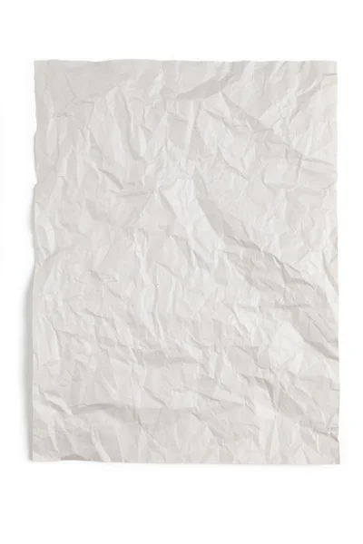 Zmačkaný papír bílý — Stock fotografie