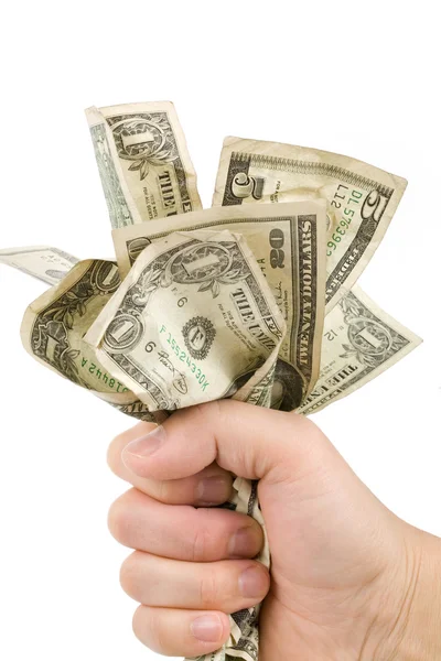 A hand full of us dollars — Stock Photo, Image