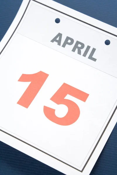 Dia de imposto calendário — Fotografia de Stock