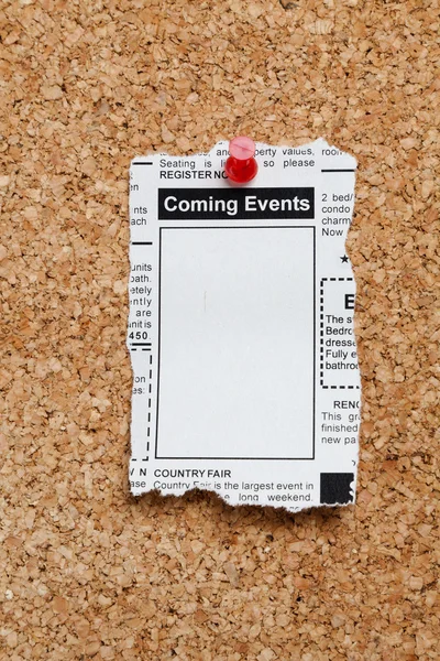 Stock image Coming Events Classifieds