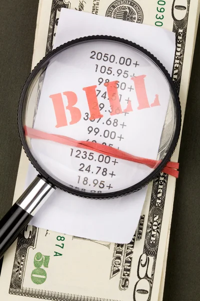 Bills and dollars — Stock Photo, Image