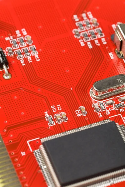 Red Circuit Board — Stock Photo, Image