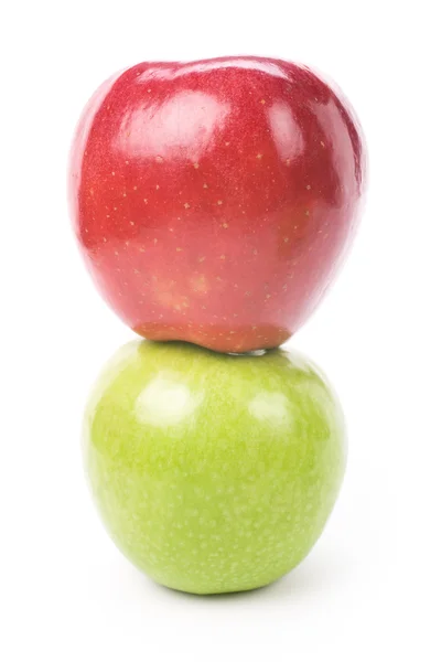 Maçã verde maçã vermelha — Fotografia de Stock