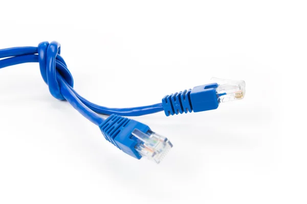 Kabel komputerowy niebieski — Zdjęcie stockowe