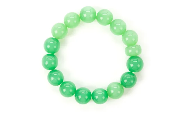 Grön pärla armband — Stockfoto