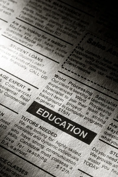 Onderwijs advertentie — Stockfoto