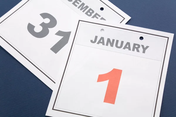 Calendário Dia de Ano Novo — Fotografia de Stock