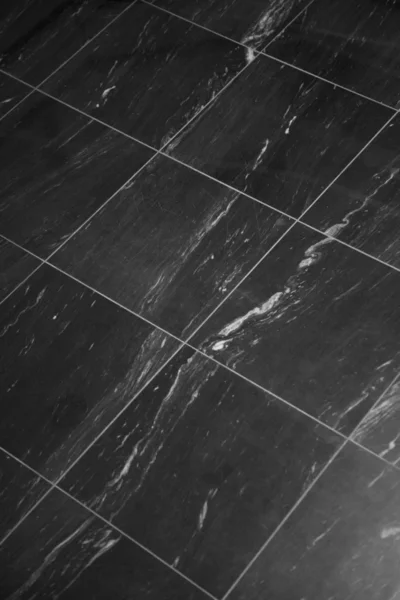 Black Marble Floor — Stock Photo, Image