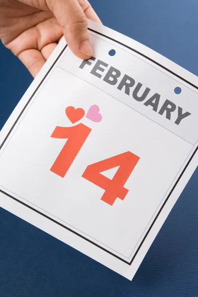 Kalender för alla hjärtans dag — Stockfoto