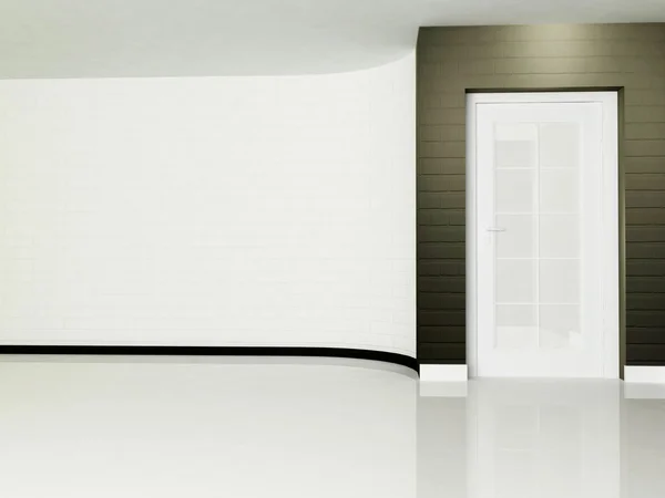 Quarto vazio com uma porta — Fotografia de Stock