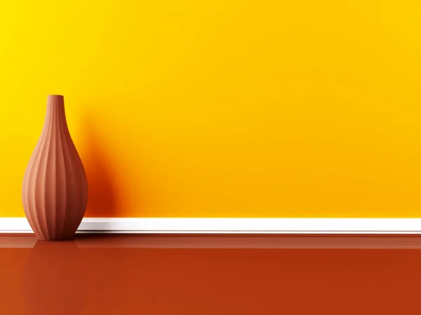 Vaso marrone nella stanza — Foto Stock