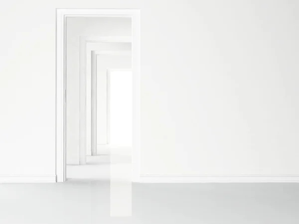 Empty room with the doorways — Stock Photo, Image