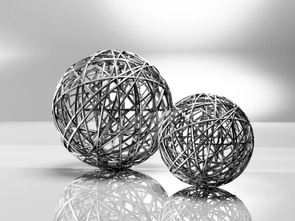 Decorative metal balls — Stock Photo, Image