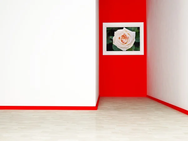Interieur design scène met een afbeelding op de muur — Stockfoto
