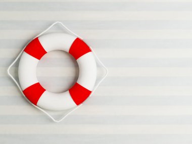 Life preserver on the wall clipart