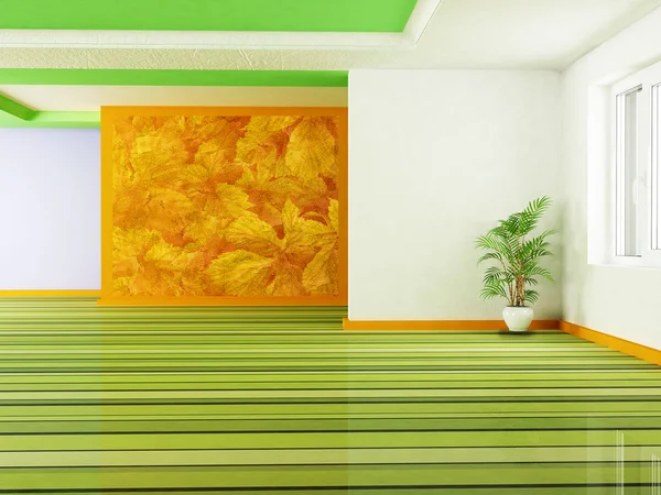 Сцена дизайна интерьера с растением — стоковое фото