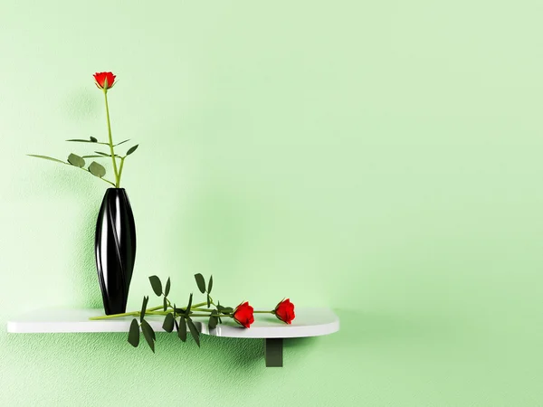 O vaso e as flores — Fotografia de Stock