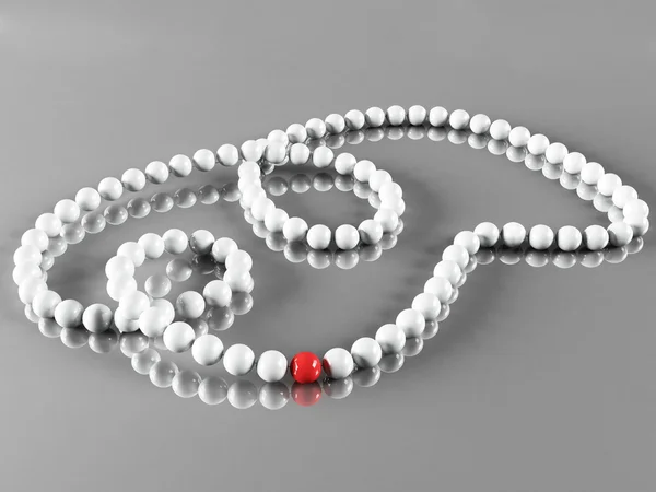 Krásný bílý náhrdelník — Stock fotografie
