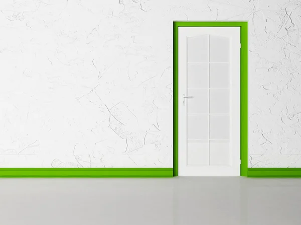 Witte deur in de kamer — Stockfoto