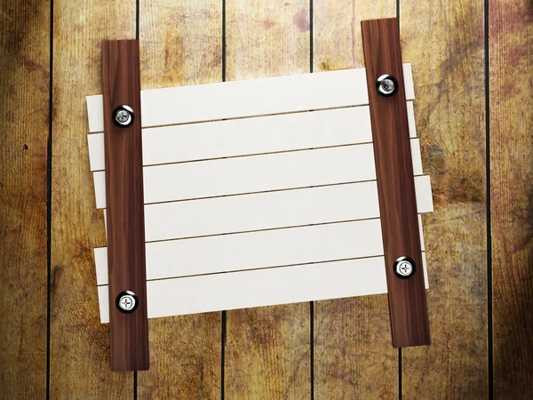 Wooden boards nailed to the wall — Stock Photo, Image