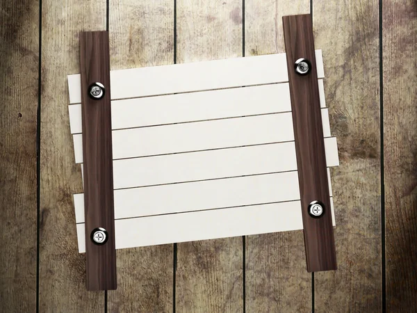 Tavole di legno inchiodate al muro — Foto Stock