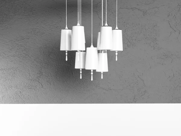 White chandelier, rendering — Stock Photo, Image