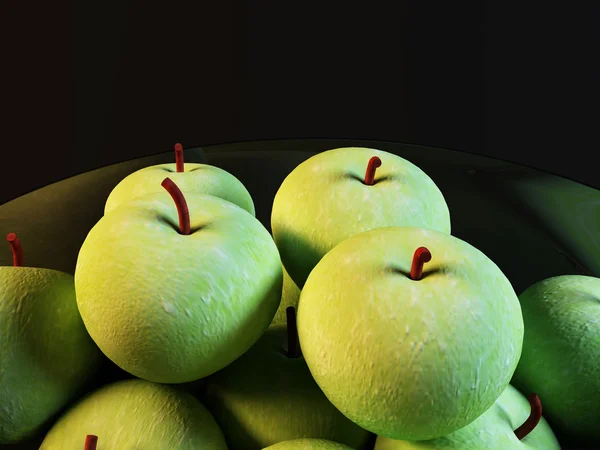 Many green apples — Stock Photo, Image
