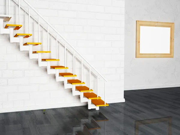 Bir resim ve bir merdiven — Stok fotoğraf