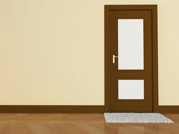 Дверь и ковер — стоковое фото