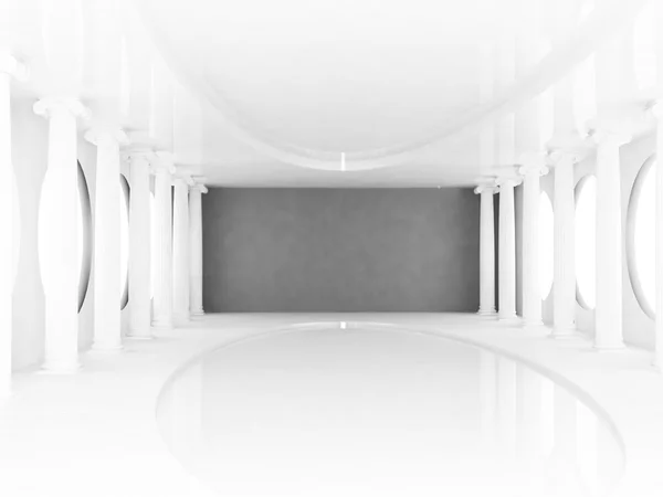 Антикварный интерьер с колоннами — стоковое фото