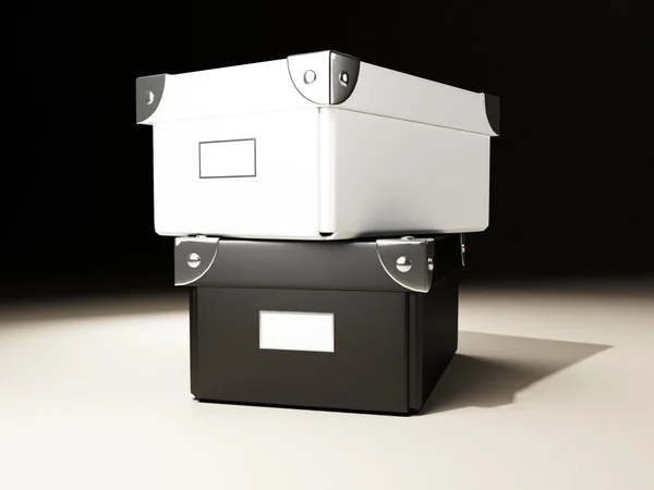 Dvě dárkové krabice — Stock fotografie