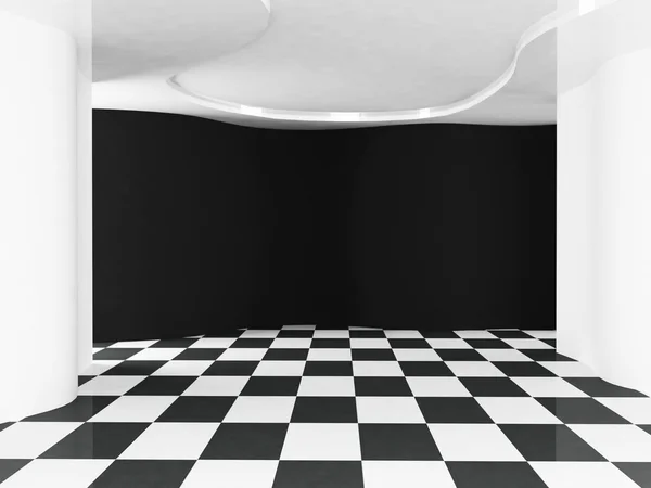 対照的に色の空の部屋 — ストック写真