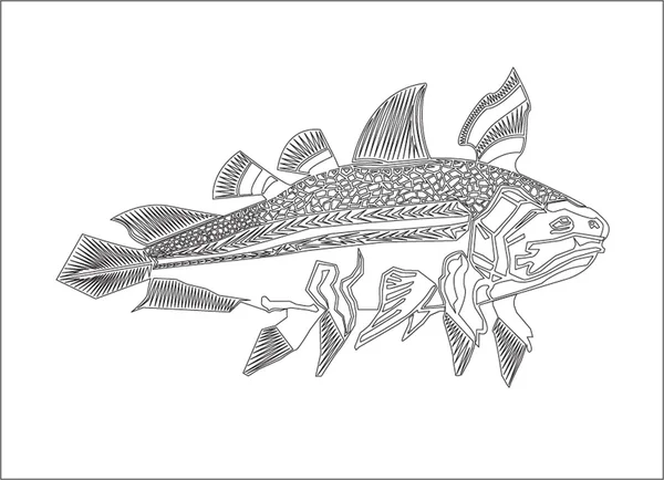 Fische der Steinzeit — Stockvektor