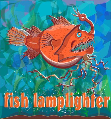 Fish lamplighter clipart