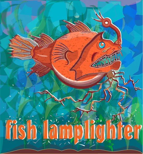 魚ランプ ライター — ストックベクタ